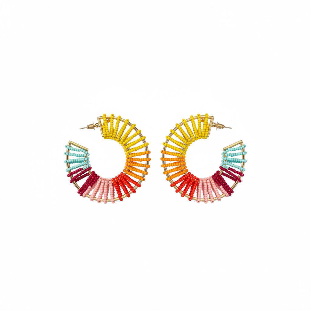 Candy Sunset Hoop Earrings
