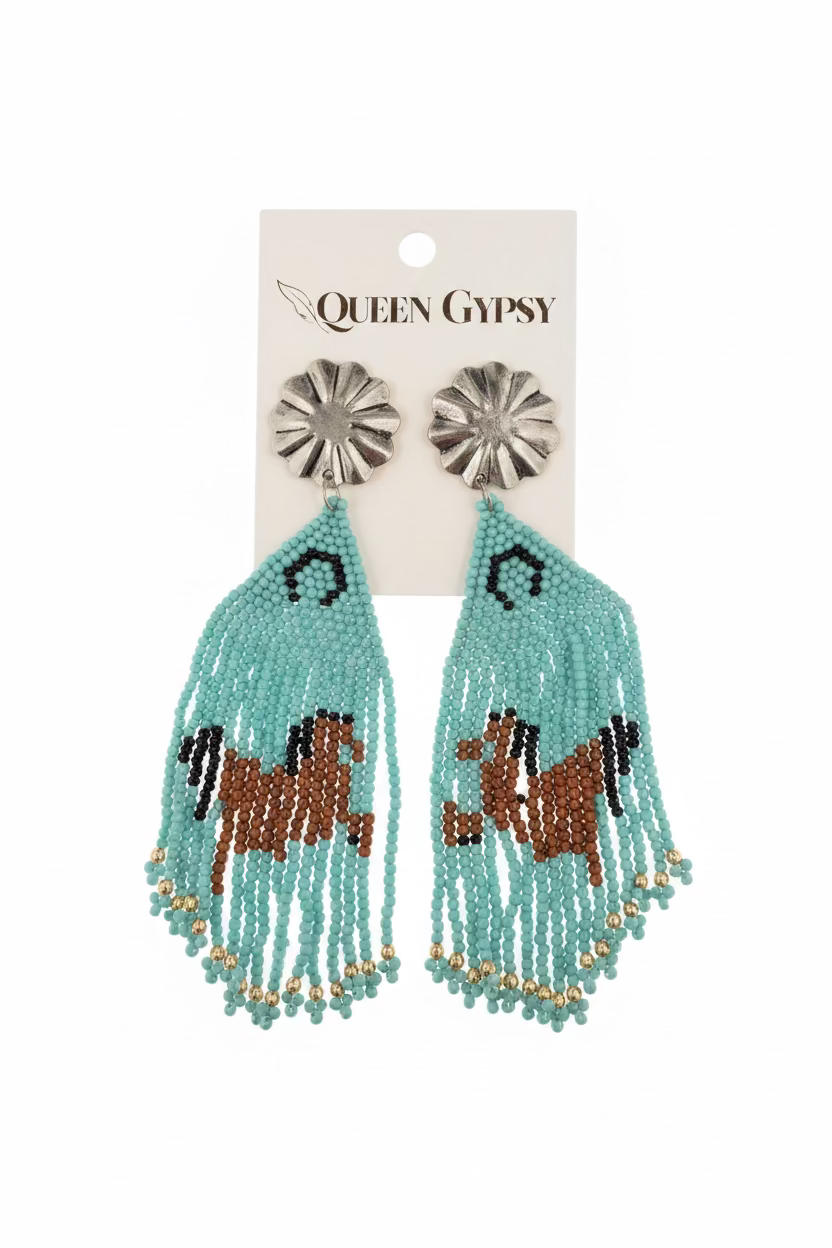 Wild Mustang Fringe Earrings