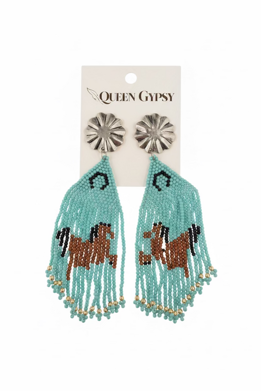 Wild Mustang Fringe Earrings