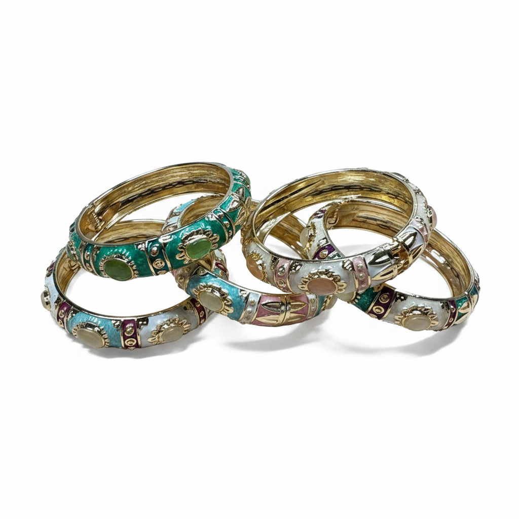 Mesa Moon Enamel Hinged Bangle