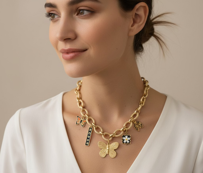 Gilded Muse Charm Necklace