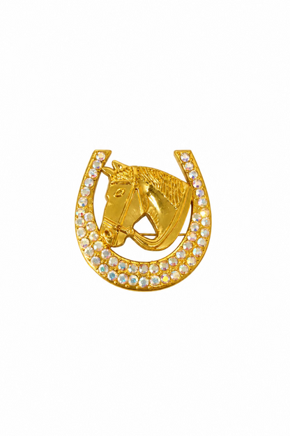 Lucky Bet Horseshoe Brooch