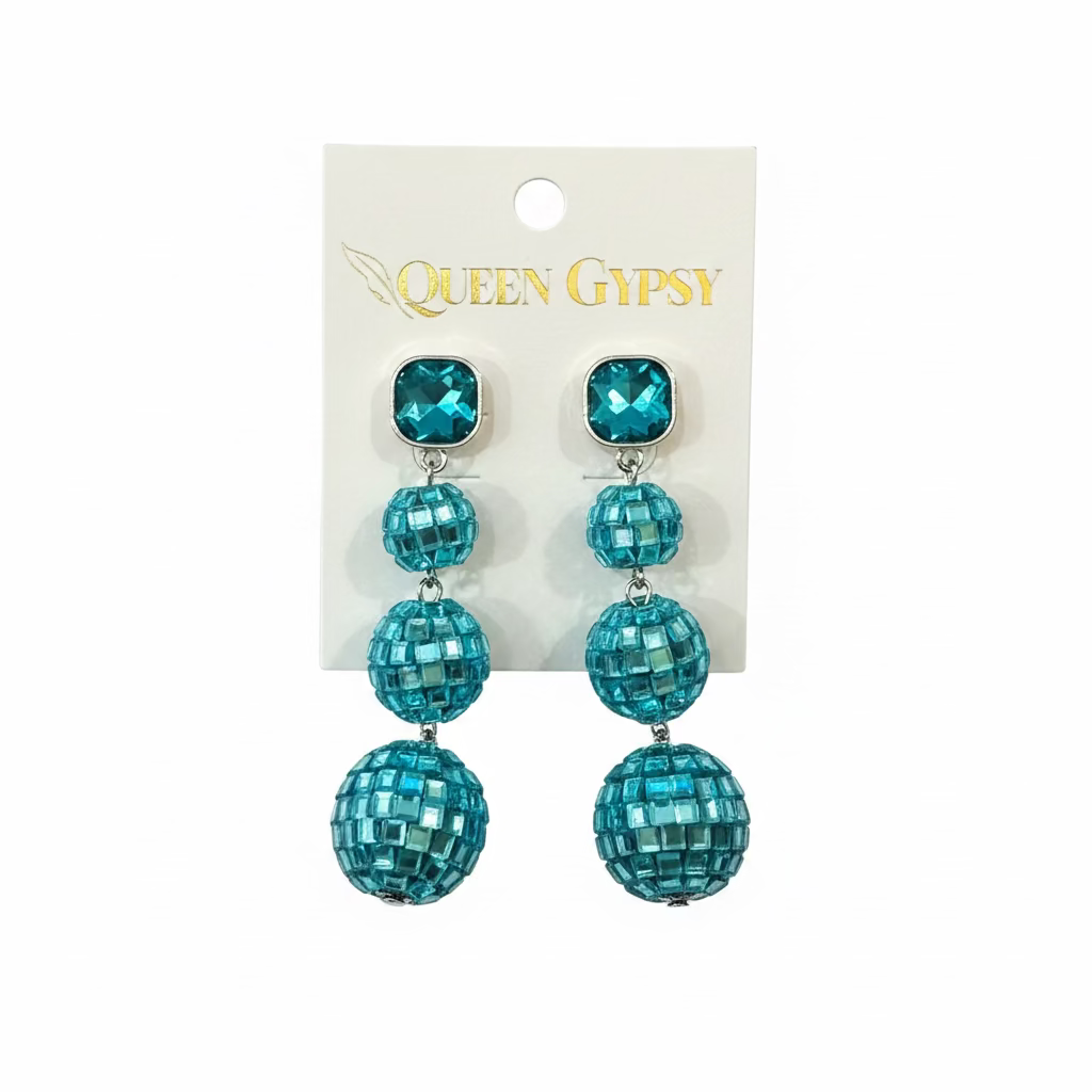 Triple Disco drop earrings