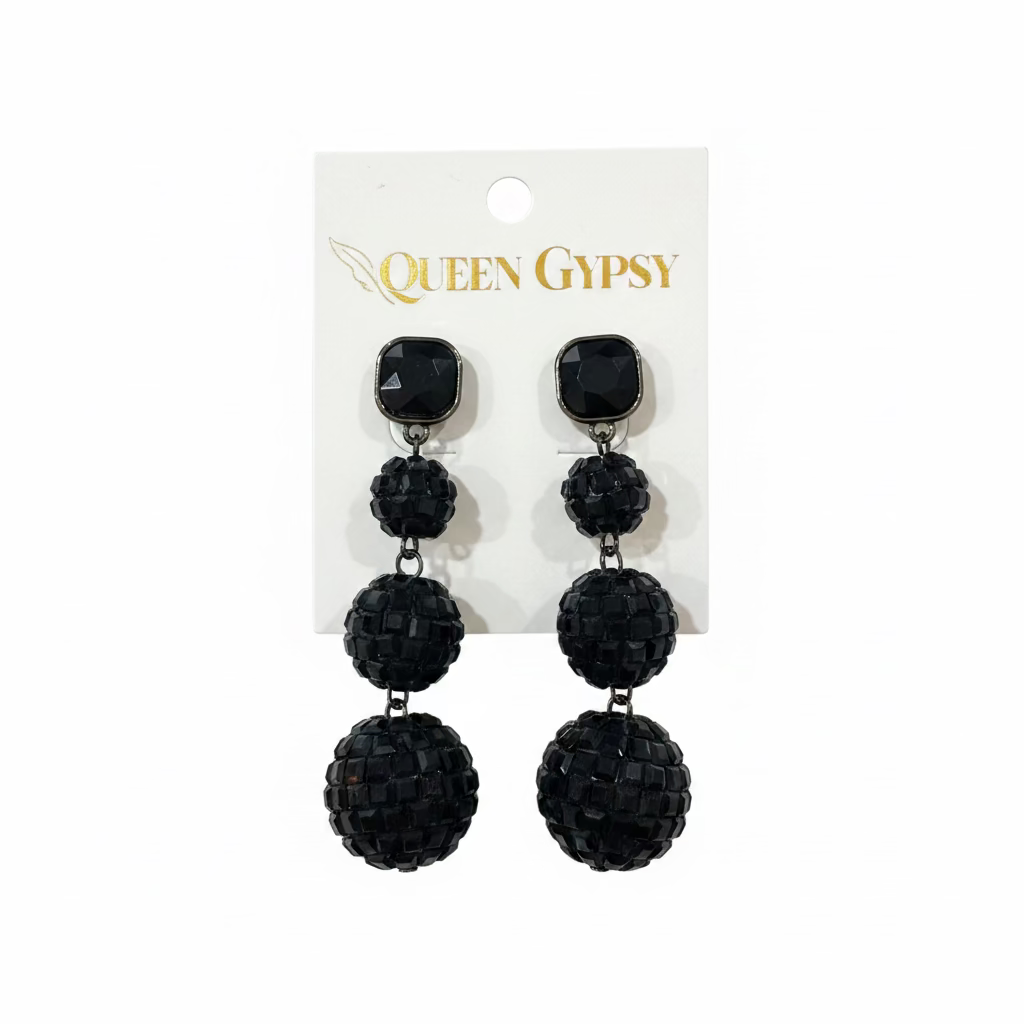 Triple Disco drop earrings