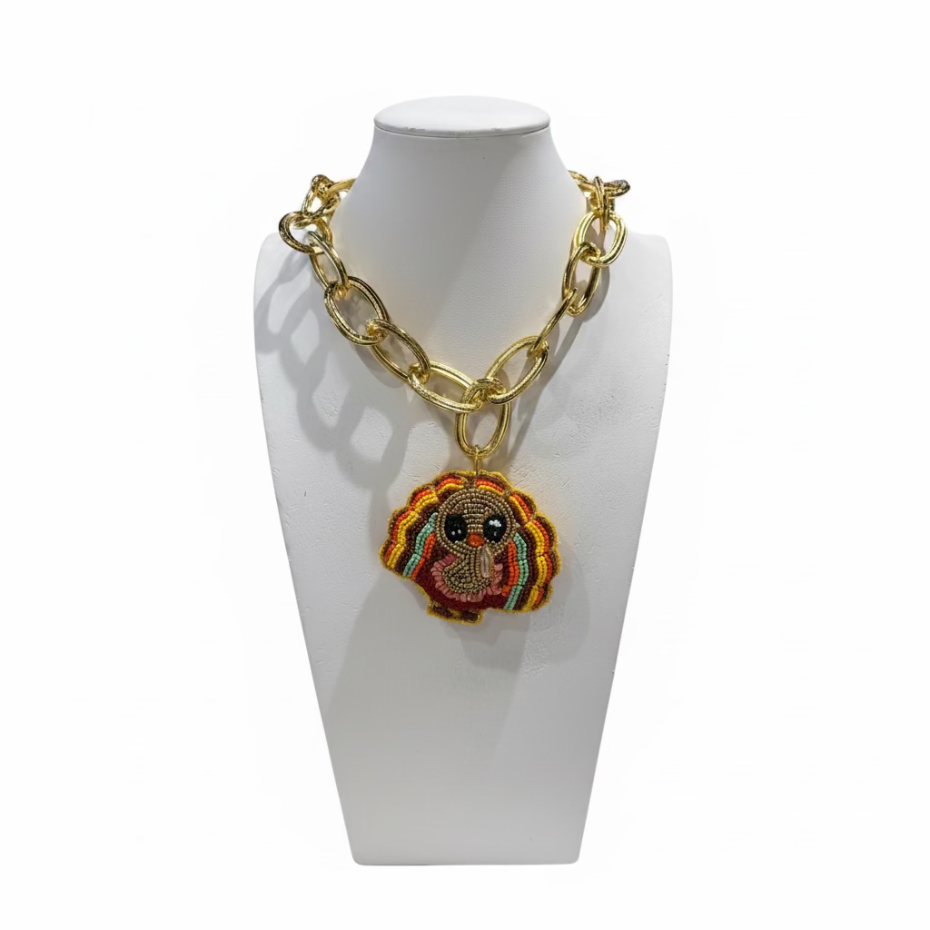 Velvet Turkey Chain Necklace