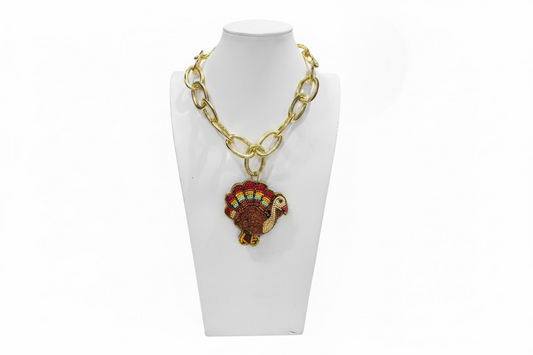 Velvet Turkey Chain Necklace