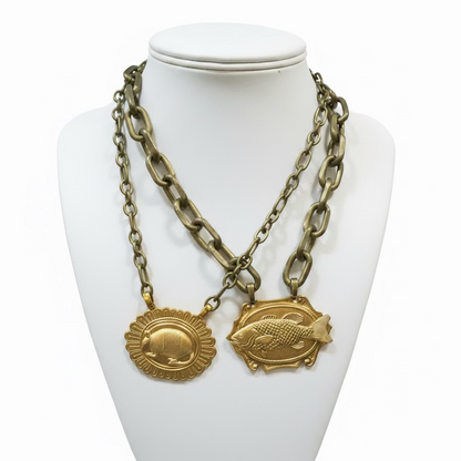 Vintage Badge medallion necklace assorted
