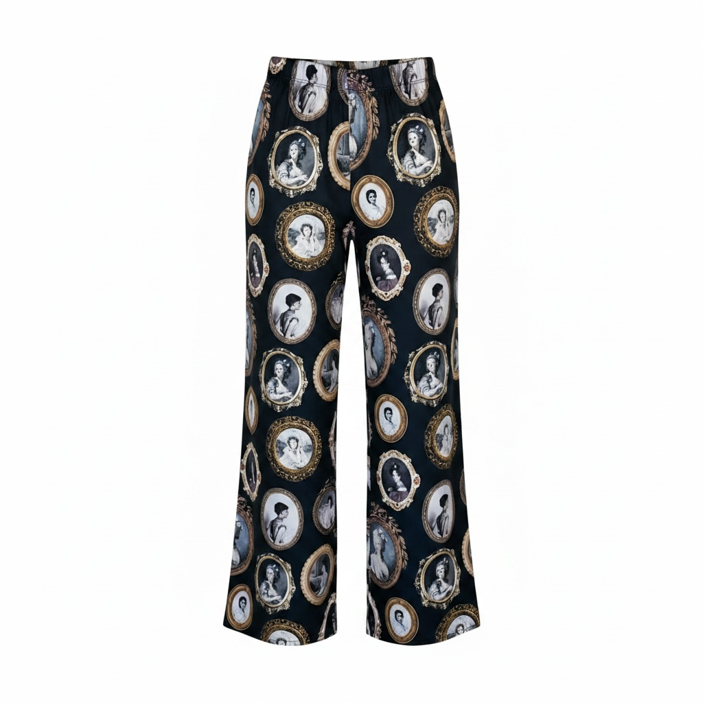Midnight Cameo Palazzo Pants