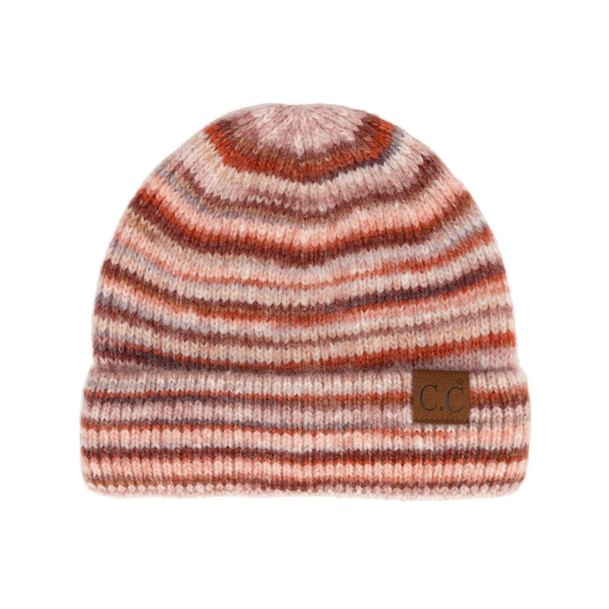 Autumn Sunset Striped Beanie