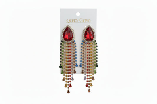 Rainbow Crystal drop earring