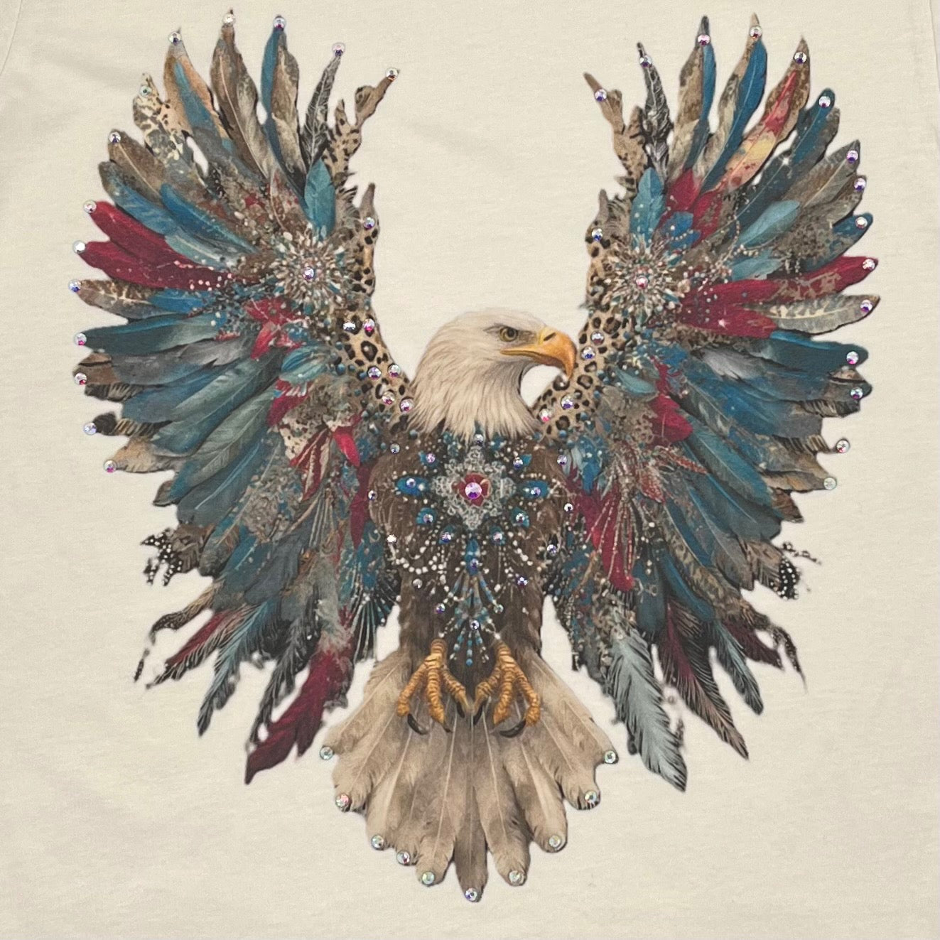 Wildly Free T-Shirt on Natural with Crystals