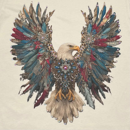 Wildly Free T-Shirt on Natural with Crystals