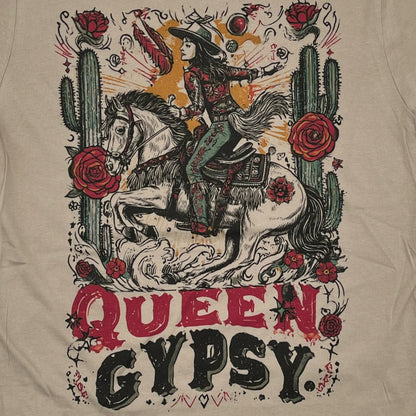Queen Gypsy Rider T-Shirt on Tan