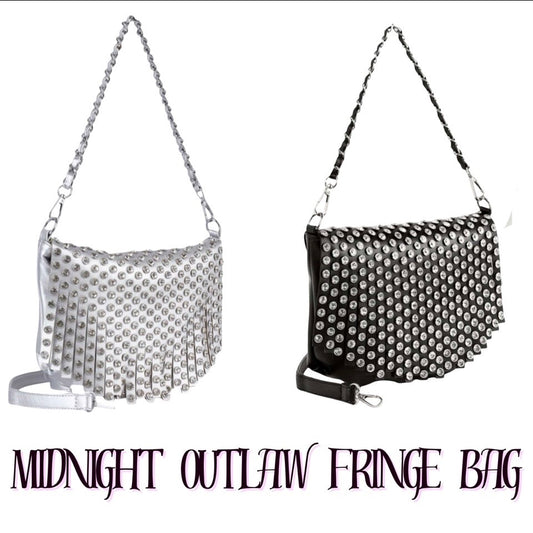 Midnight Outlaw Fringe Handbag