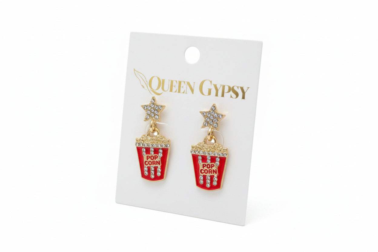 Bling Popcorn drop earring