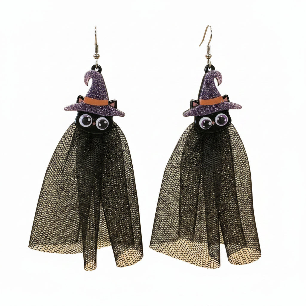 Halloween Tulle Earrings