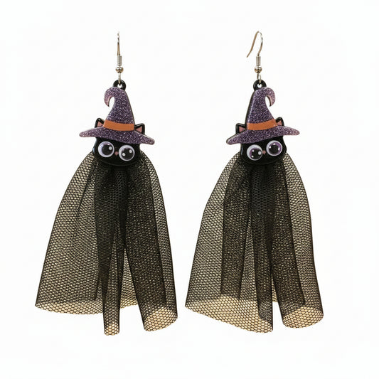 Halloween Tulle Earrings
