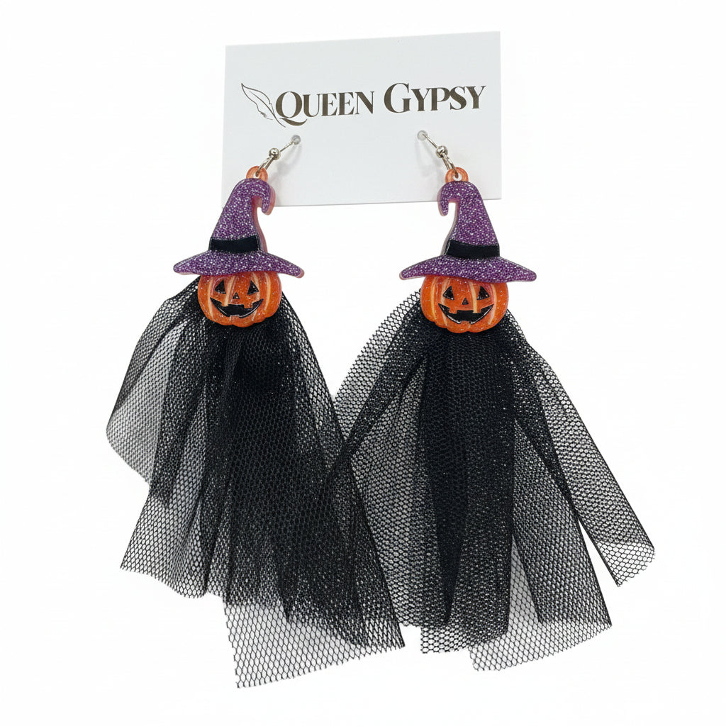 Halloween Tulle Earrings