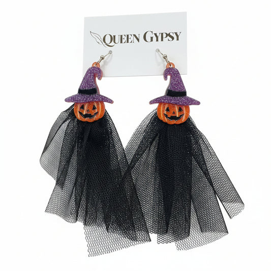 Halloween Tulle Earrings