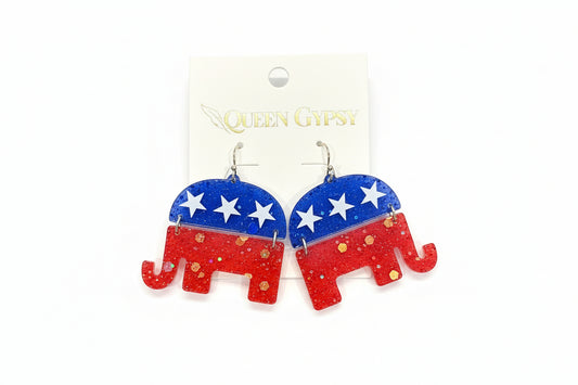 Acrylic Elephant Earrings