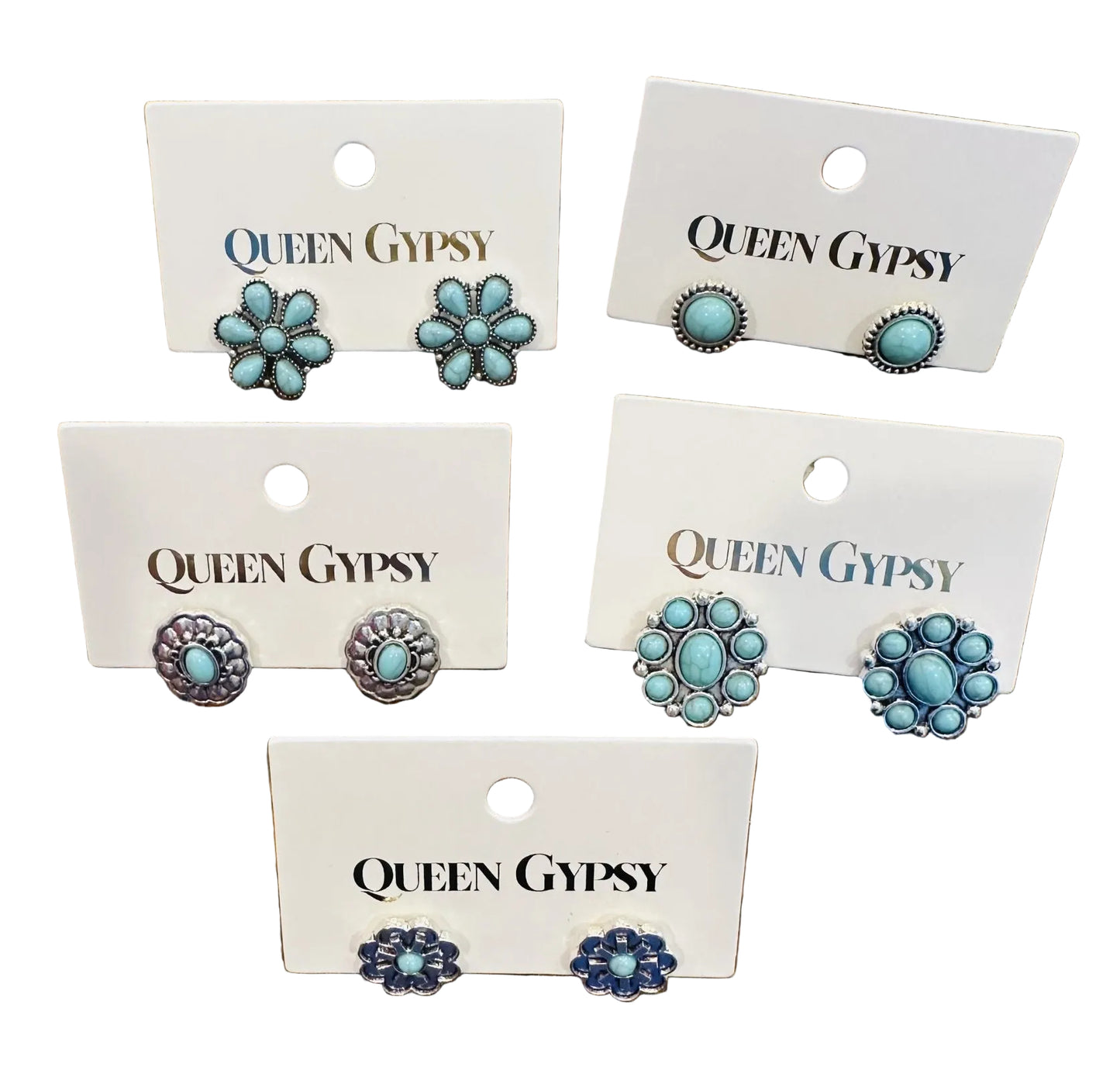 Assorted Turquoise Stud Earrings