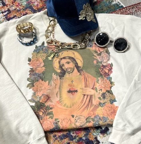 QG-Tan Jesus Sweatshirt