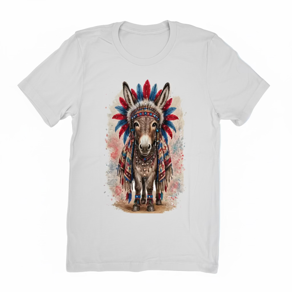 All American Ass T-Shirt on Natural with Crystals