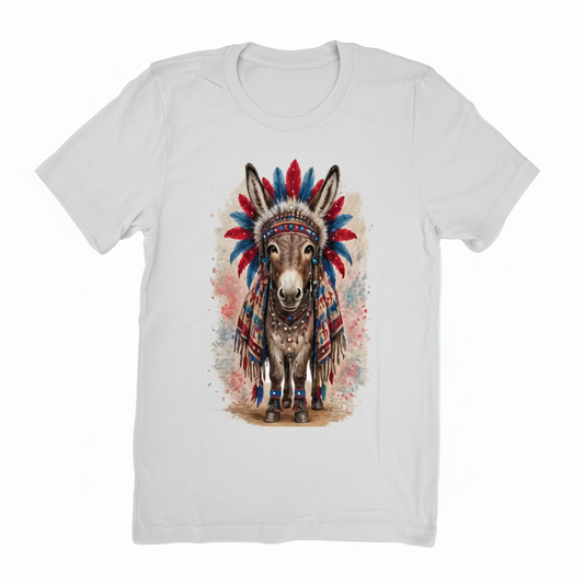 All American Ass T-Shirt on Natural with Crystals