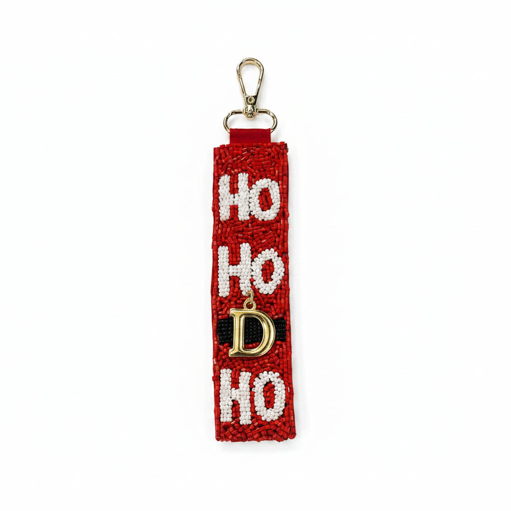 Holiday Beaded Wristlet Keychain Assorted