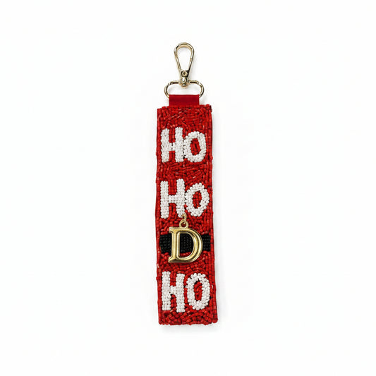 Holiday Beaded Wristlet Keychain Assorted