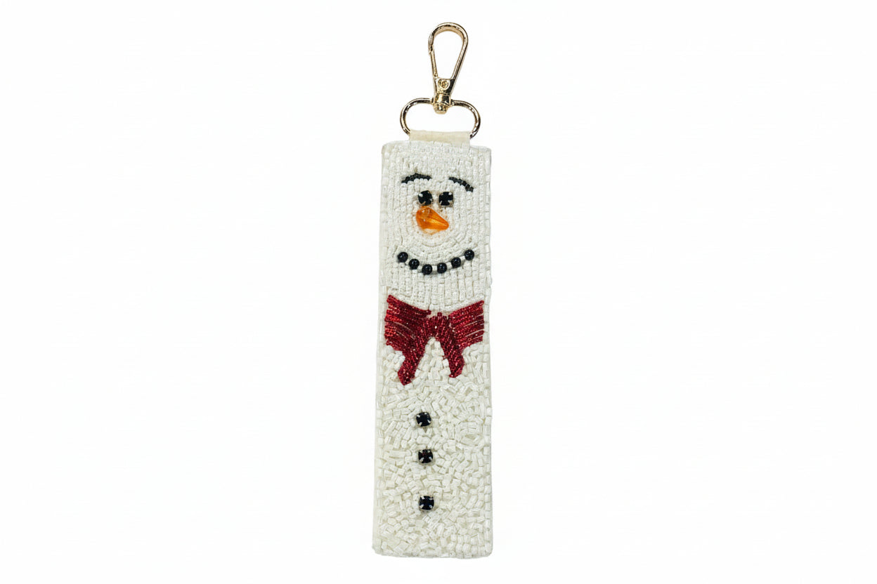 Holiday Beaded Wristlet Keychain Assorted
