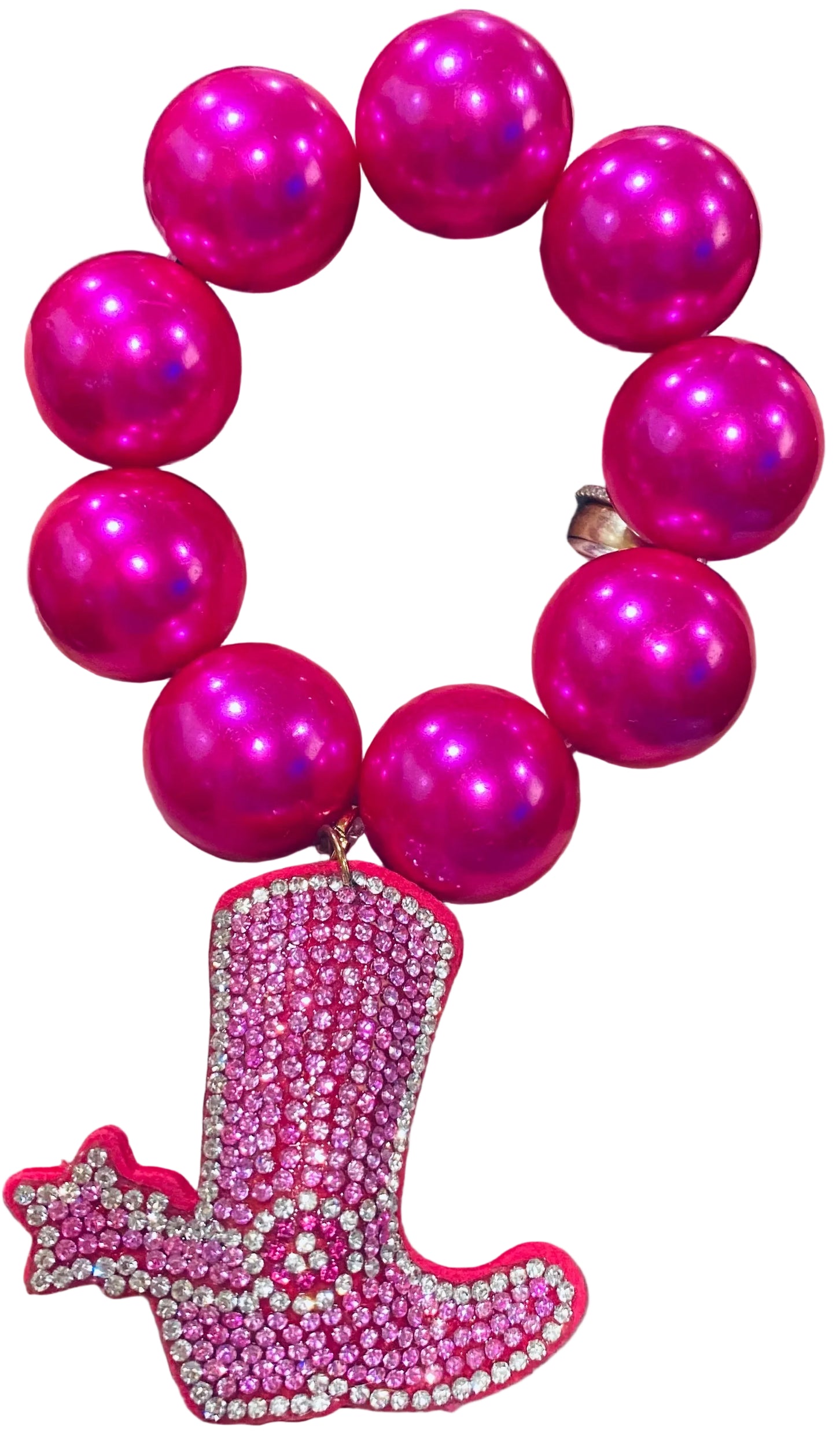 QG Hot pink bubble boot bracelet