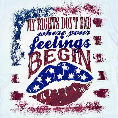 Rights and Feelings T-shirt on White