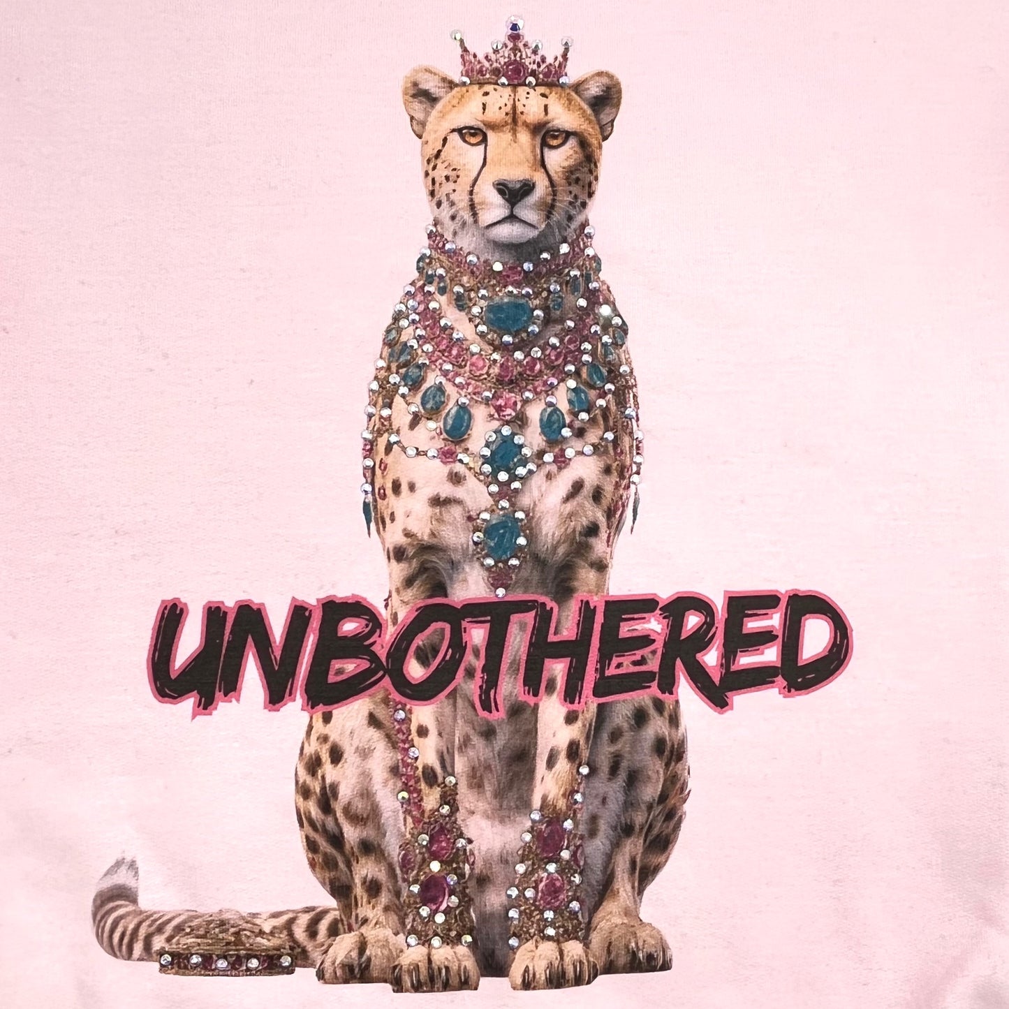 QG-Unbothered Sweatshirt on Pink