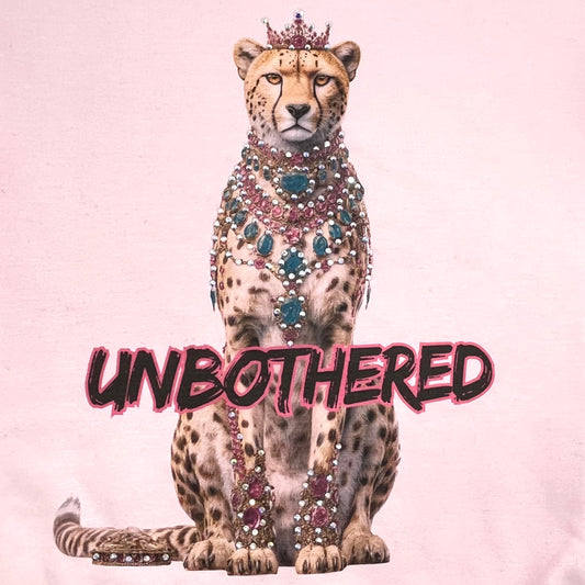 QG-Unbothered Sweatshirt on Pink