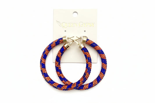 Astros bling hoops-Large