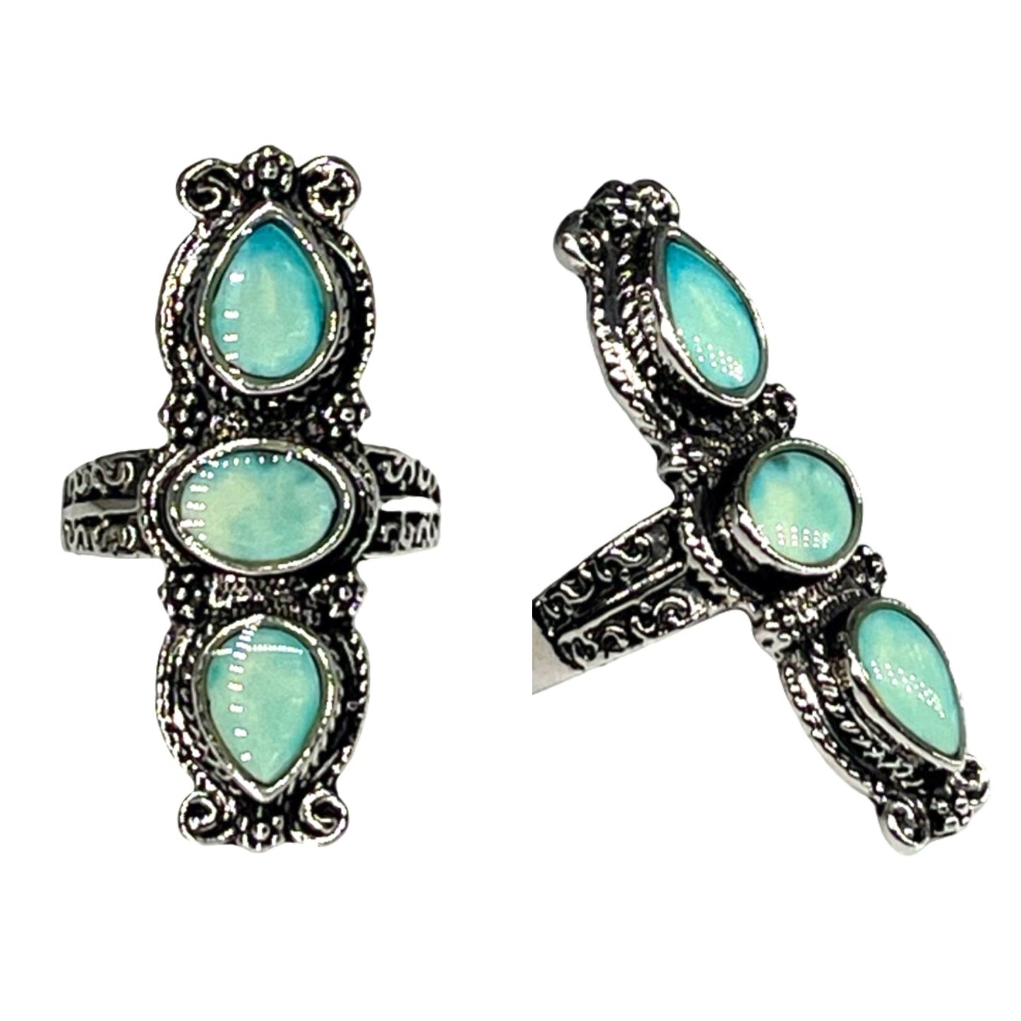 3 stone finger ring