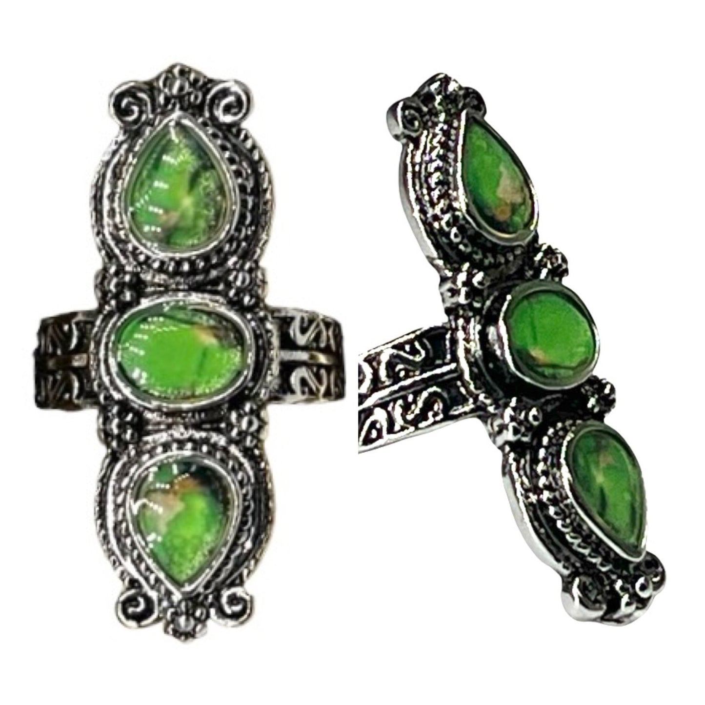 3 stone finger ring