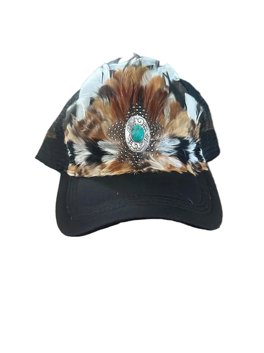 Feather Trucker Hat