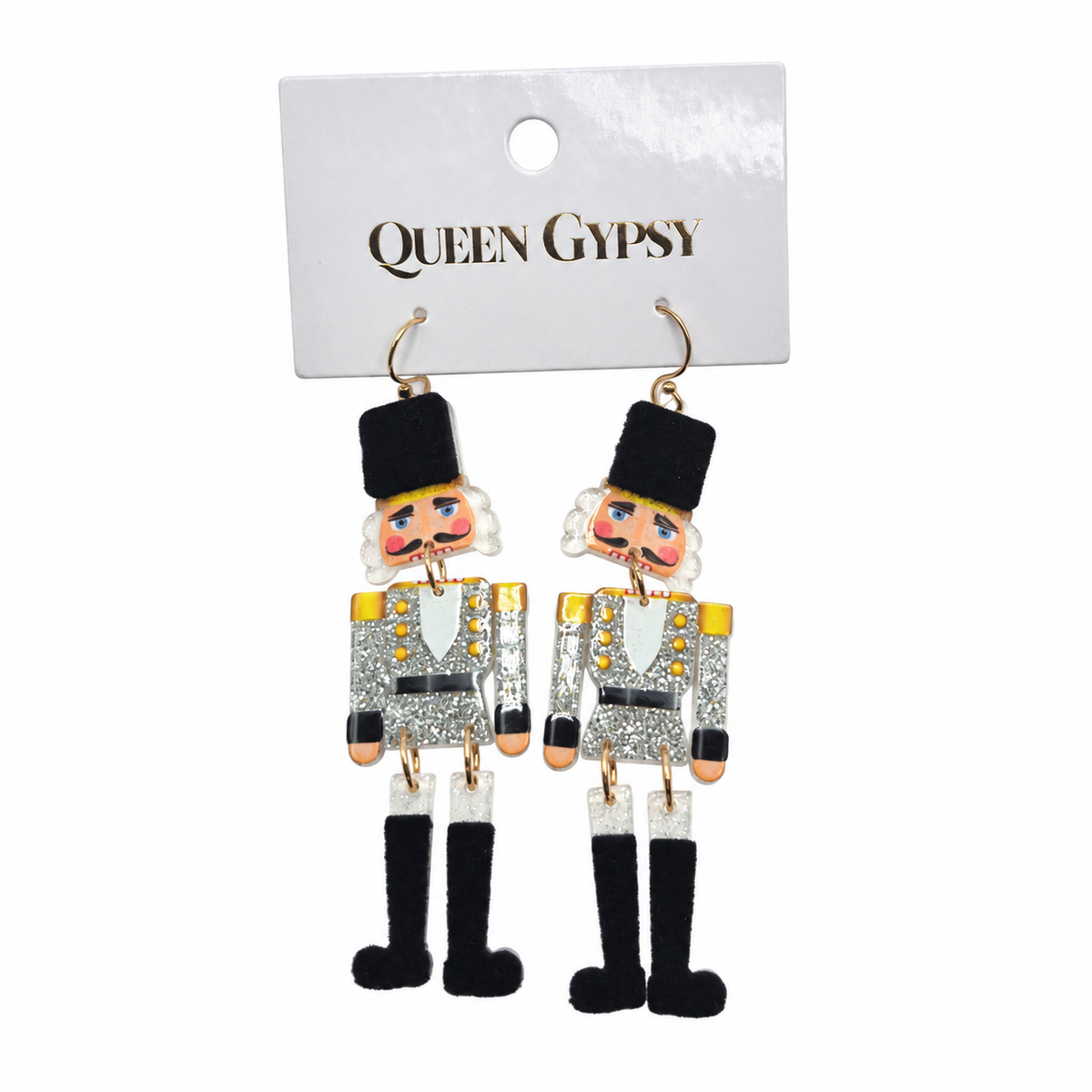 Acrylic Nutcracker Earrings -Large