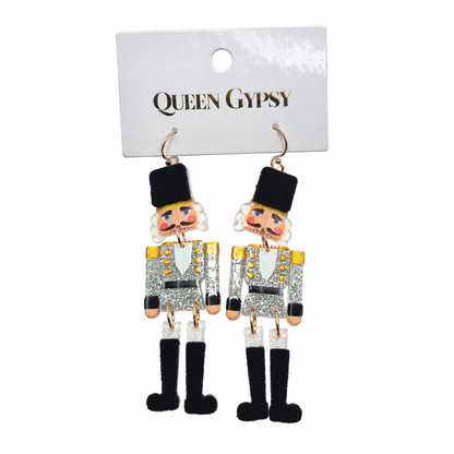 Acrylic Nutcracker Earrings -Large