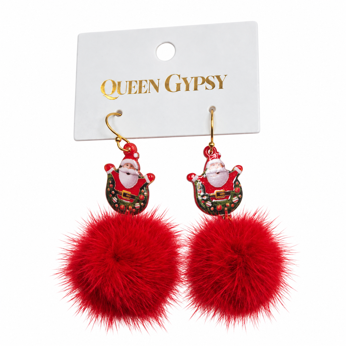 Christmas Pom Earrings