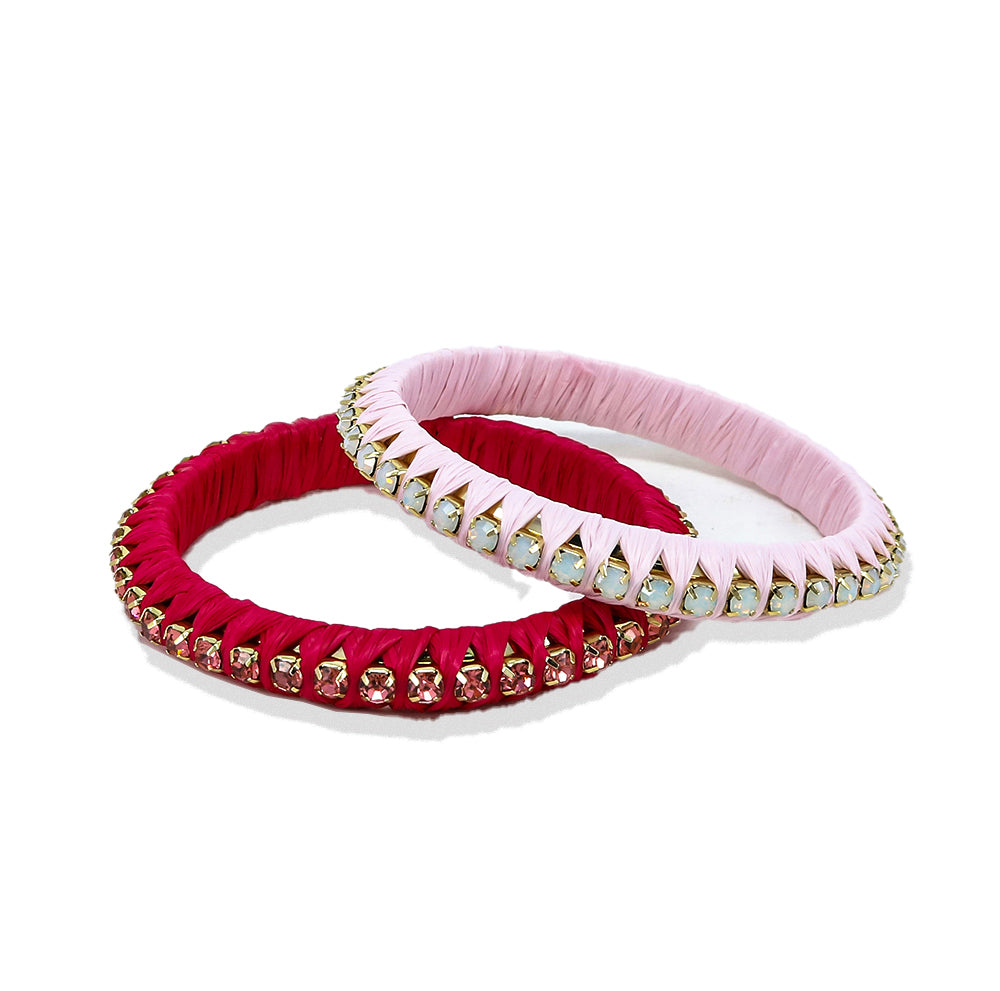 Wrap And Roll Rhinestone Bangle set