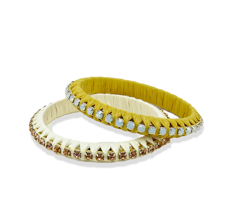 Wrap And Roll Rhinestone Bangle set