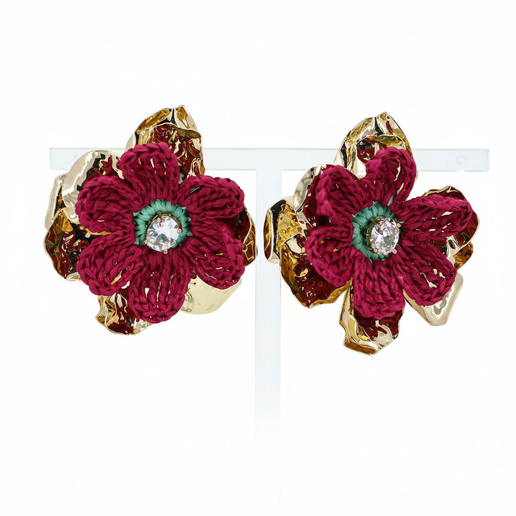 Lantana Raffia Earrings