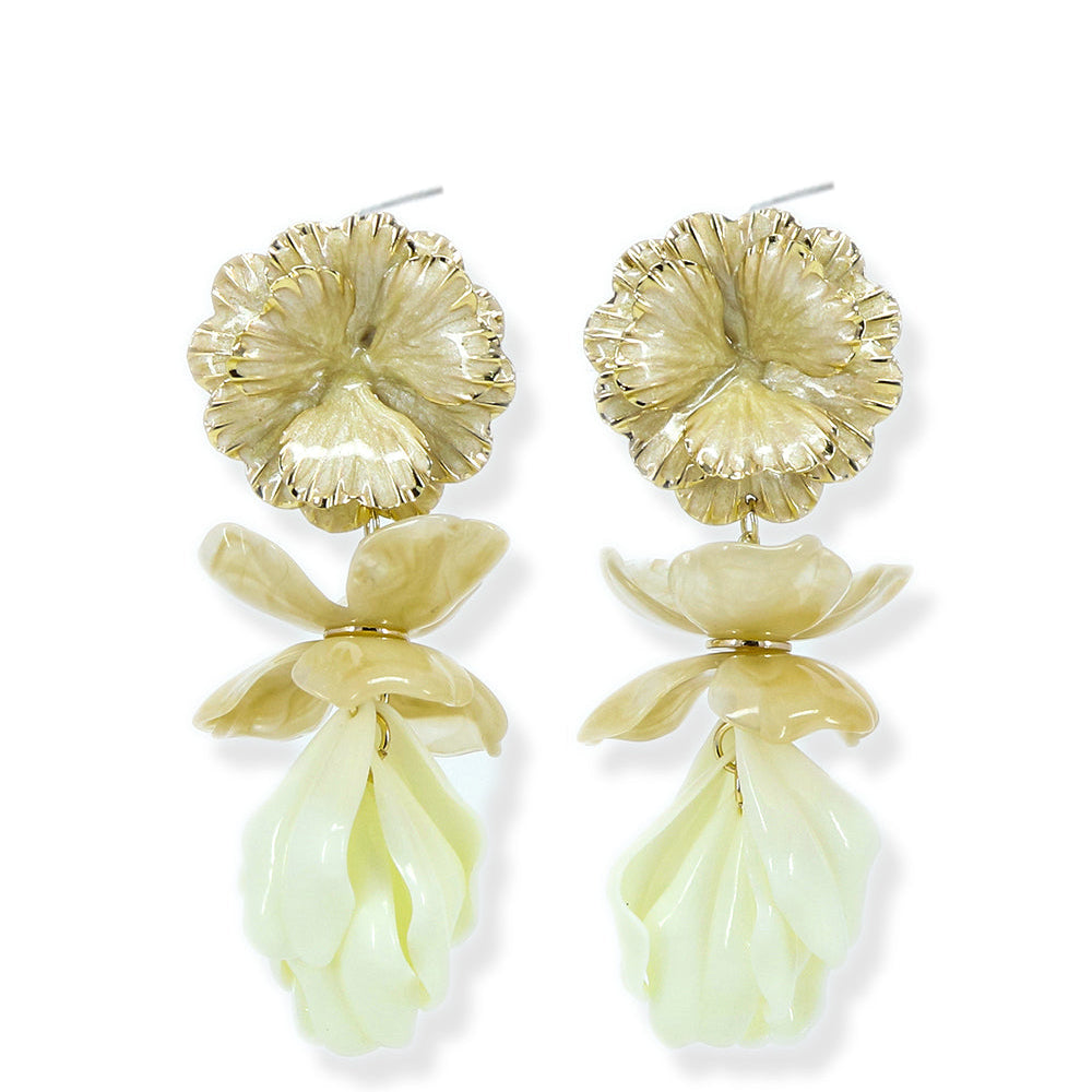 Cascading Petal Drop Earrings