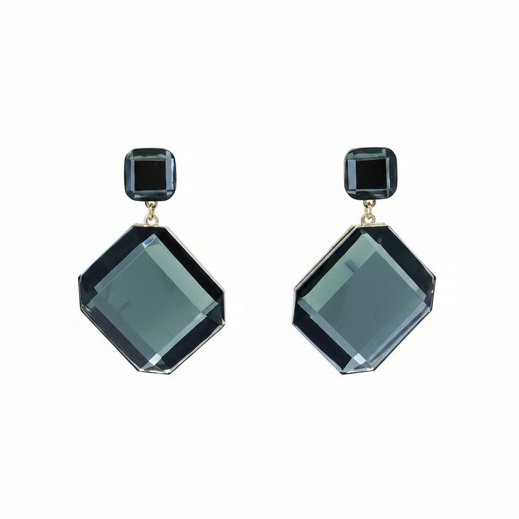 Emerald Cut Statement Earrings