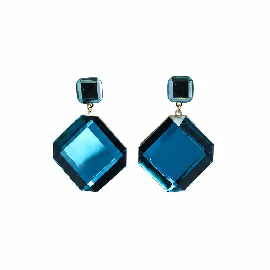 Emerald Cut Statement Earrings