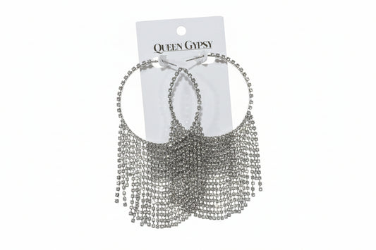 Crystal Chandalier hoops