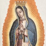 Guadalupe On Natural T-shirt with Crystals